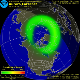Current Northern hemispheric power input map